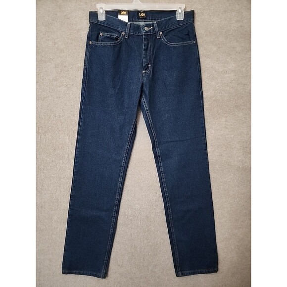 Lee Regular Fit Straight Leg Jeans Mens 32x34 Orion Blue Dark Wash NEW - Picture 1 of 8